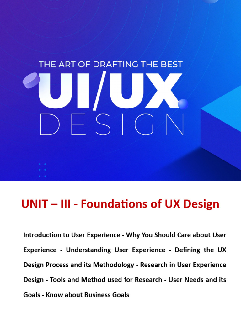 Unit 3 ui ux pdf cognition methodology