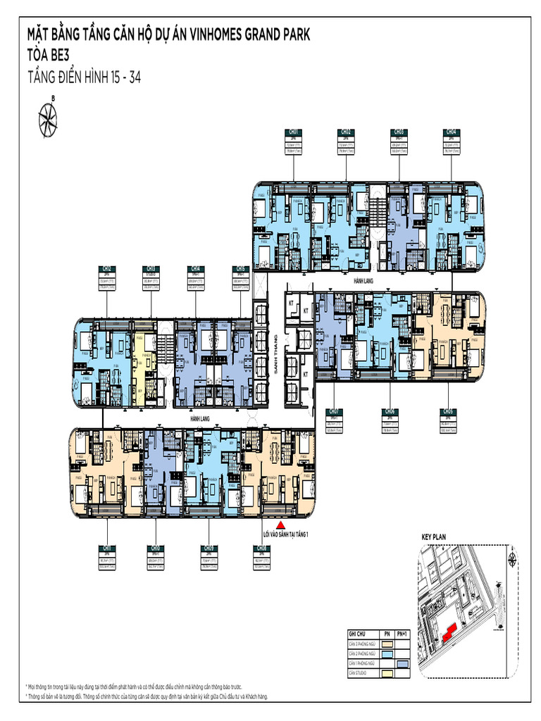 Q9.CT - Pk4.b4-Ktv-Td-Ty-Dr-A-1815 - Mặt Bằng Đổ Màu Tầng 15-34 - Be3 ...