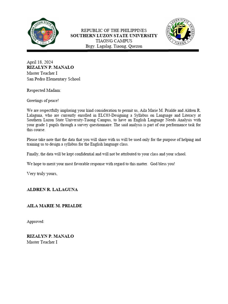 English Language Needs Analysis Request | PDF | Wellness