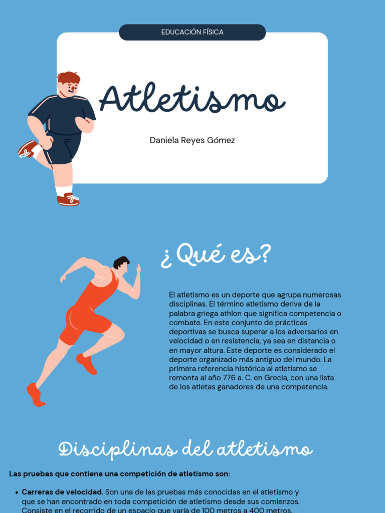 Introducción al Atletismo y Sus Disciplinas | PDF | Deporte del ...