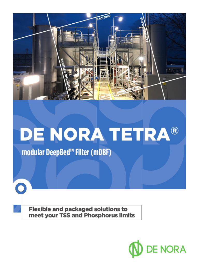 Brochure DE NORA TETRA MDBF 650 0320 PDF Filtration Sewage 