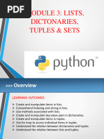 Module Lists Dic Tuples