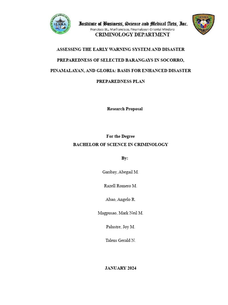 Early Warning Systems in Mindoro Barangays | PDF | Emergency Management ...