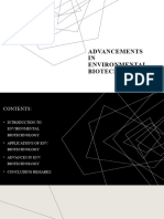 Advancements in Environmental Biotechnology