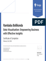Tata Consultancy Services - Power Bi Completion - Certificate PDF