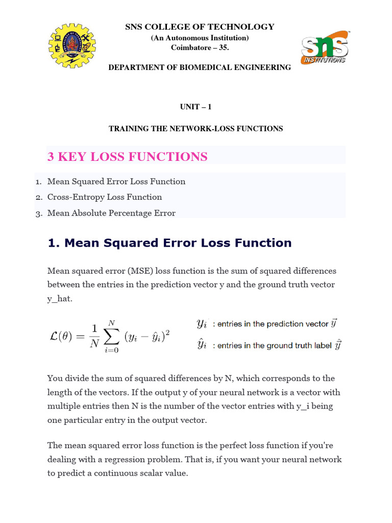 Loss Functions | PDF | Mean Squared Error | Forecasting