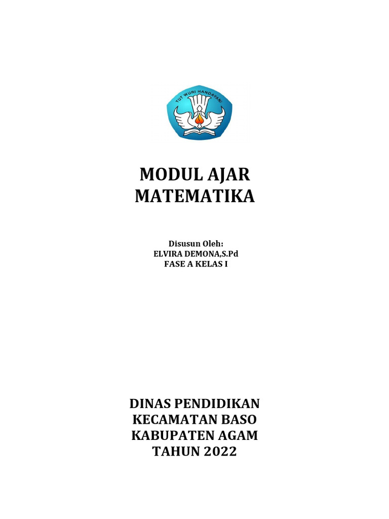 Modul Ajar Matematika Kelas 1 SD | PDF | Karier & Perkembangan