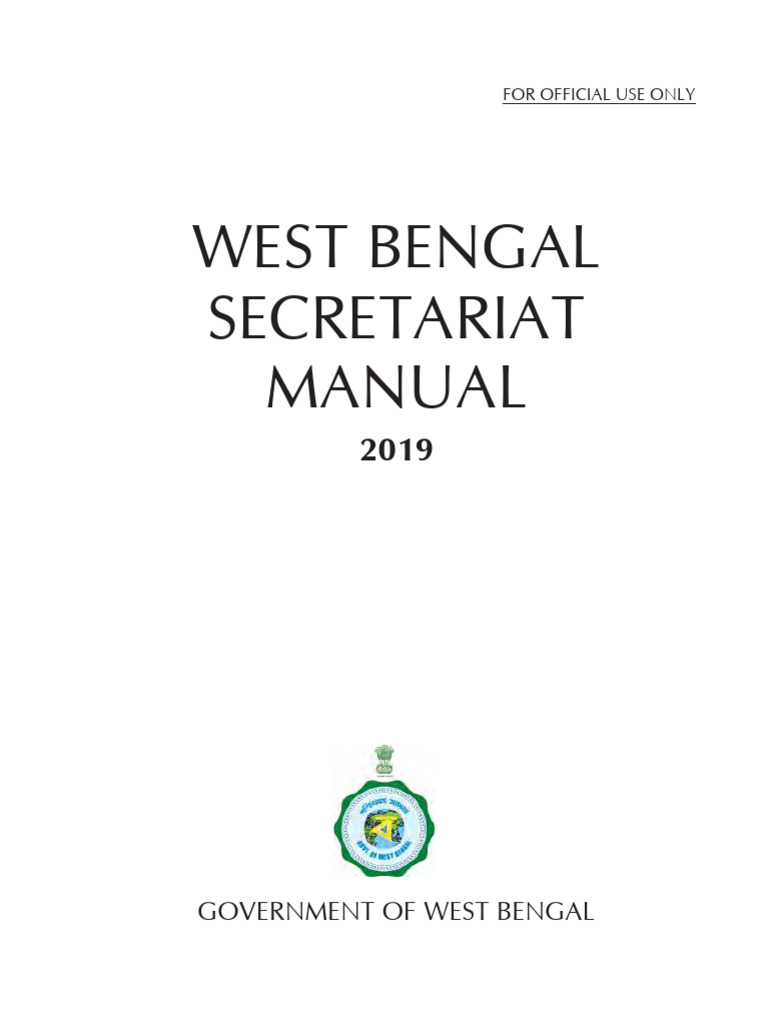 West Bengal Secretariat Manual 2019 | PDF | Act Of Parliament | Bill (Law)