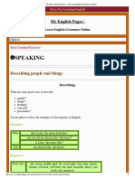 EFL - ESL Speaking Lessons - Describing People and Things in English