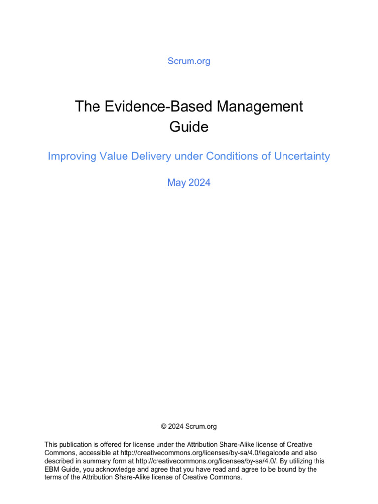 Evidence-Based Management Guide 2024 | PDF | Goal | Hypothesis