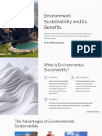 Environment Sustainability and Its Benefits