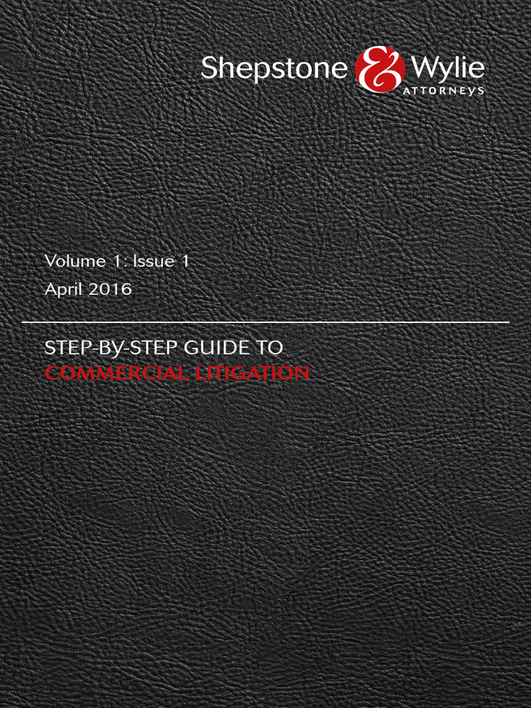 Sw Step By Step Guide To Commercial Litigation 1 Pdf Alternative