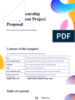 Entrepreneurship Development Project Proposal