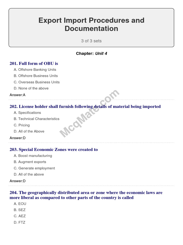 Export Import Procedures and Documentation (Set 3) | PDF | Exports ...