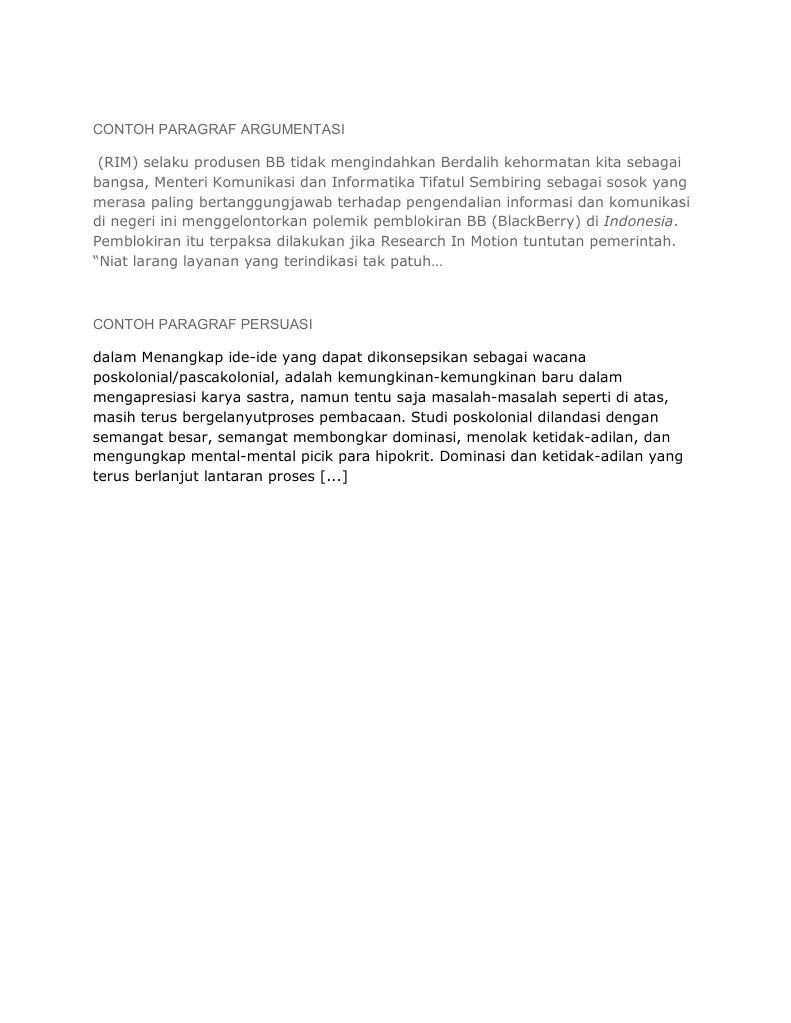 Download Contoh Paragraf Argumentasi Gizi Jurnal Gif