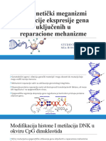 Epigenticki Mehanizmi Regulacije Gena Ukljucenih U Regulaciju Reparacije - Mia