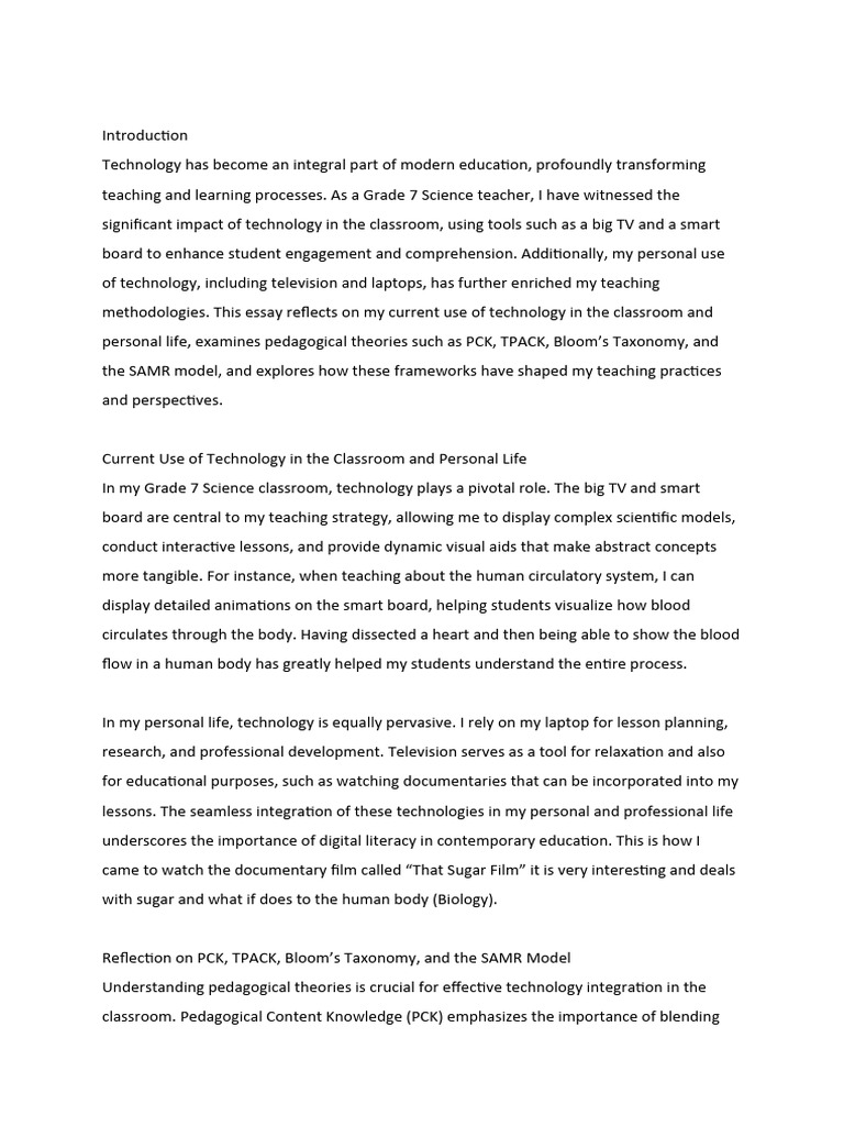 Marcel Joubert 30009550 PISF171 Task 3. Personal Reflection | PDF ...