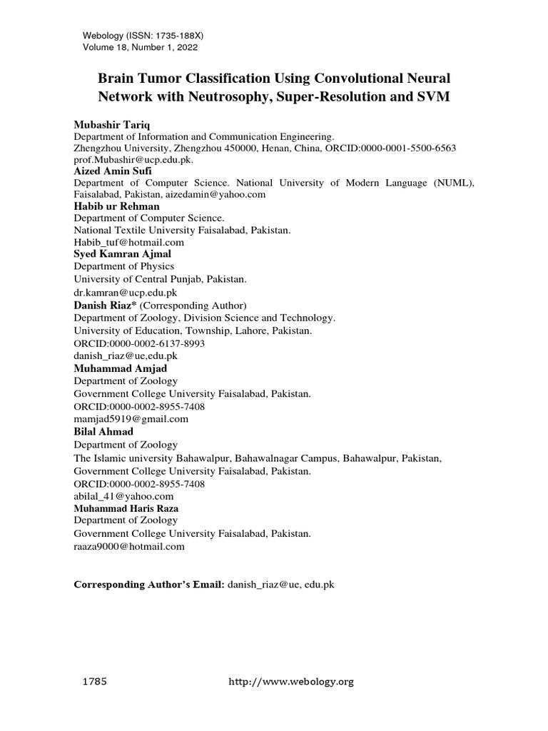 Brain Tumor Classification Using Convolutional Neural Network With ...