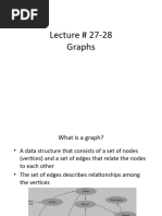 Lecture # 27 28 Graphs