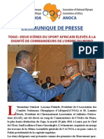 Communiqué de Presse Décoration Palenfo Et Lamine Diack