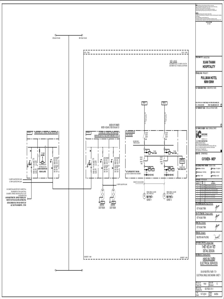 Ice F023-E-101-1 - Electrical Single Line Diagram - Sheet 1 | PDF
