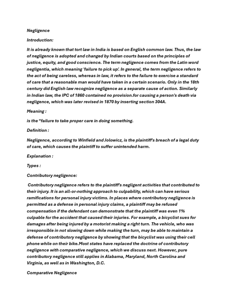 Negligence Marathi Meaning