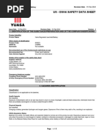 MSDS Exide | PDF | Workplace | Occupational Safety And Health