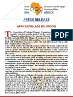 Press Release African Village in London