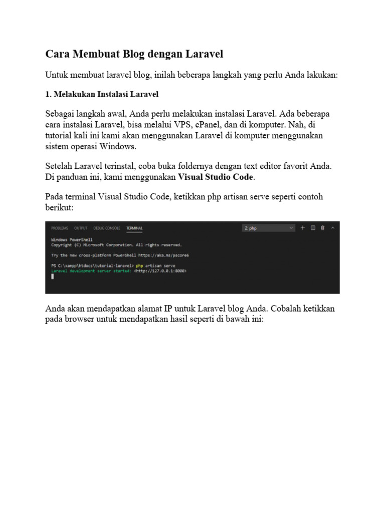 Cara membuat project laravel pdf teknologi rekayasa