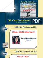 3rd Monthly IBP CEBU Toastmaster Club Meeting
