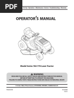 Operator S Manual: Model Series 760-770 Lawn Tractor