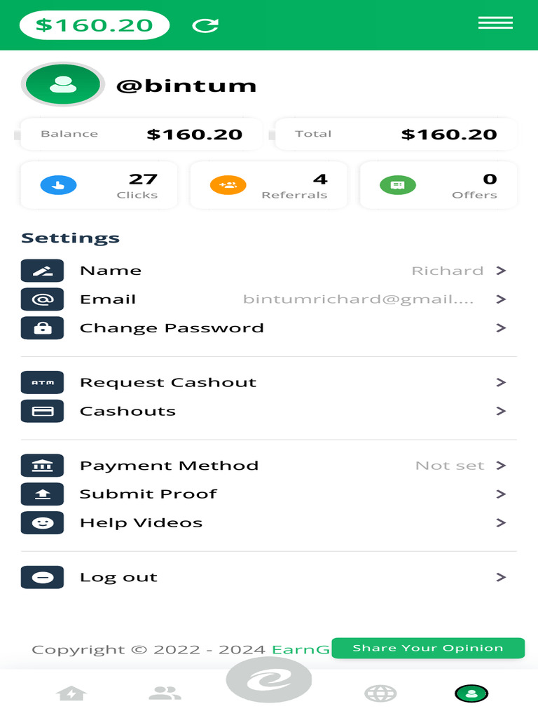 EarnGlobal - Become An Influencer & Win Cash Everyday | PDF