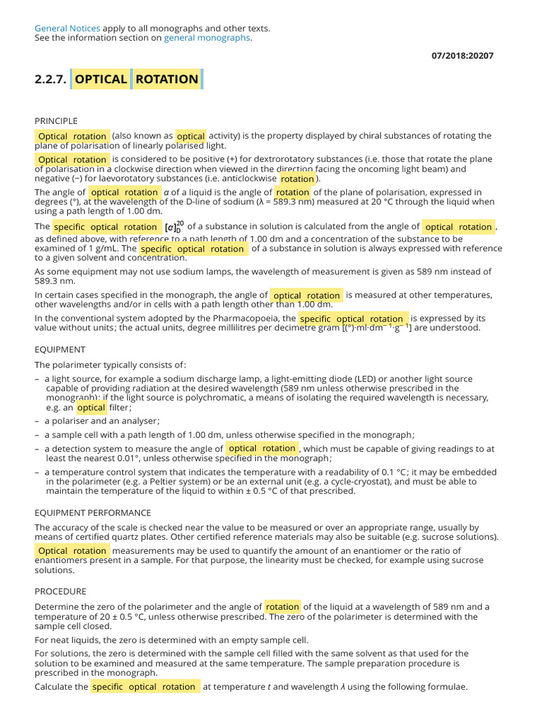 Empagliflozin Specific Optical Rotation | PDF | Physical Chemistry | Optics