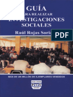 Rojas Soriano, Raúl. Guia Realizar Investigaciones Sociales