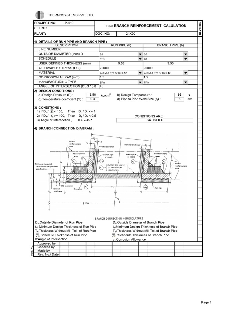 RD Pad-24x20 Inch-A1a | PDF | Pipe (Fluid Conveyance) | Chemical ...