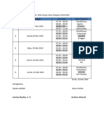 Jadwal Penilaian Tengah Semester (PTS) Genap-2