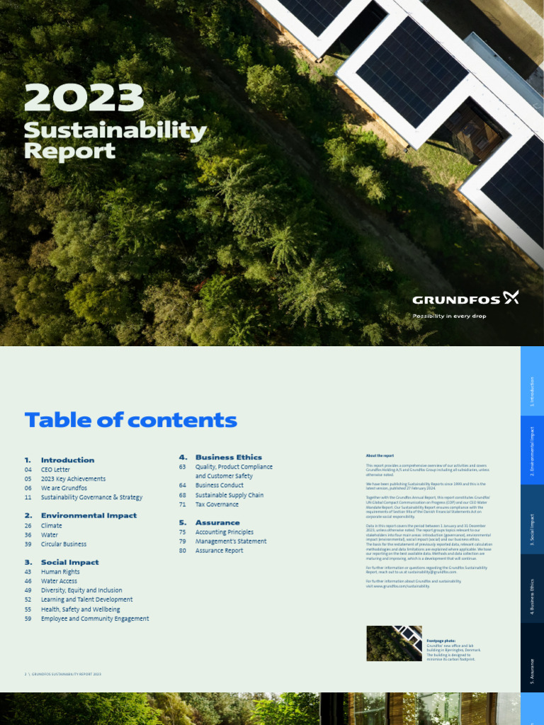 Grundfos Sustainability Report 2023 | PDF | Sustainability | Governance