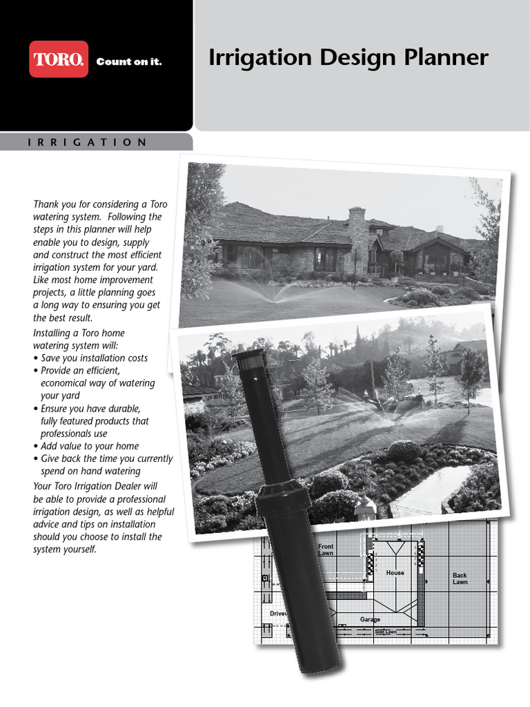 Image showcasing Toro Irrigation Design Guide | PDF | Pipe (Fluid Conveyance) | Irrigation