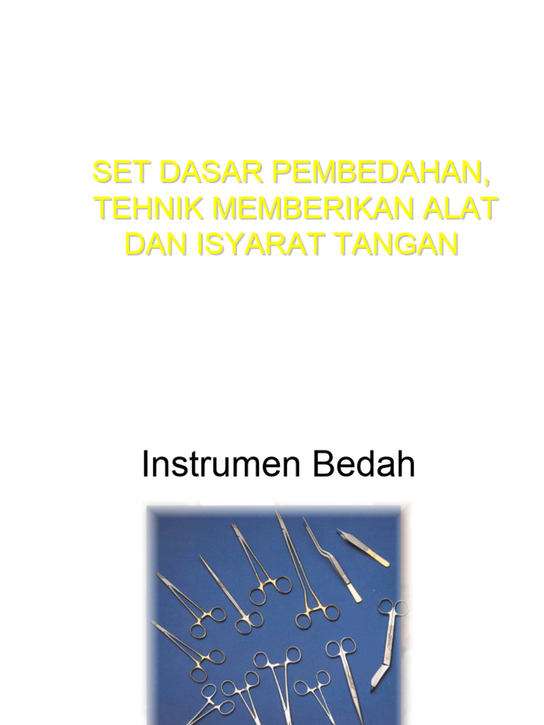 Standar & Set Dasar Pembedahan | PDF | Griya & Taman