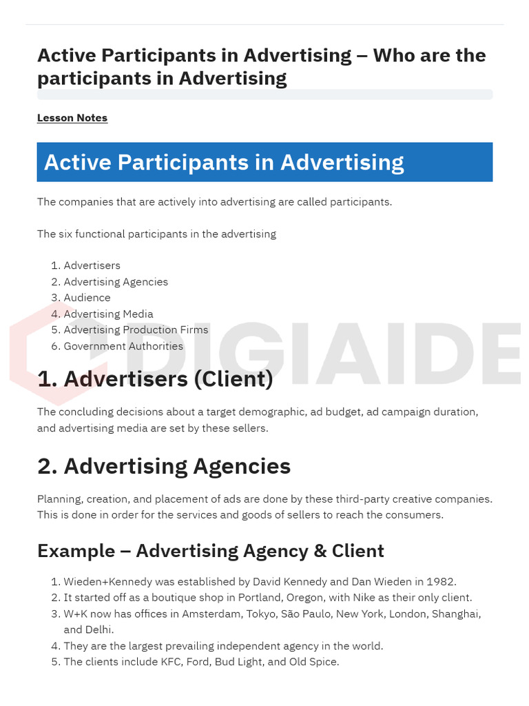 Key Players in Advertising Industry | PDF | Advertising | Billboard