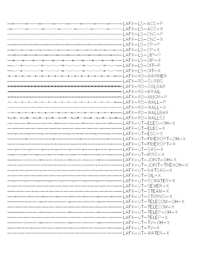 CalTransLAFX Linetypes | PDF