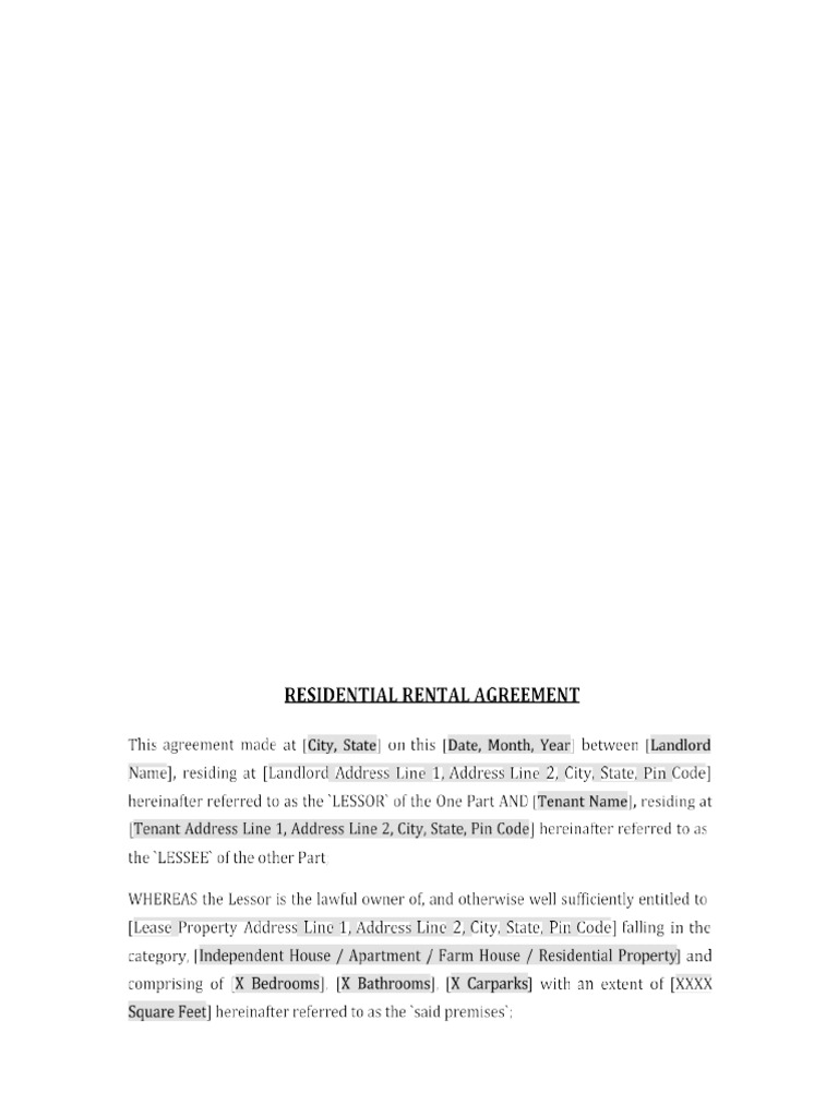 Rental Aggrement PDF