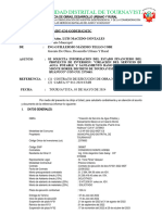 INFORME N°65-2024-MDT-GM - SOLICITO ESTADO SITUACIONAL DE LA OBRA AGUA MONTE HOREB - RV