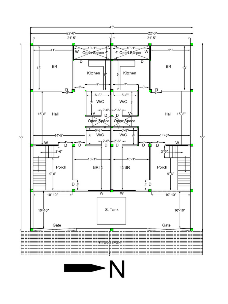 Architectural Layout Dimensions and Features | PDF