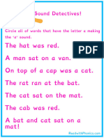 Phonics Sounds Sentences Short