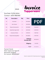 Invoice Tupperware