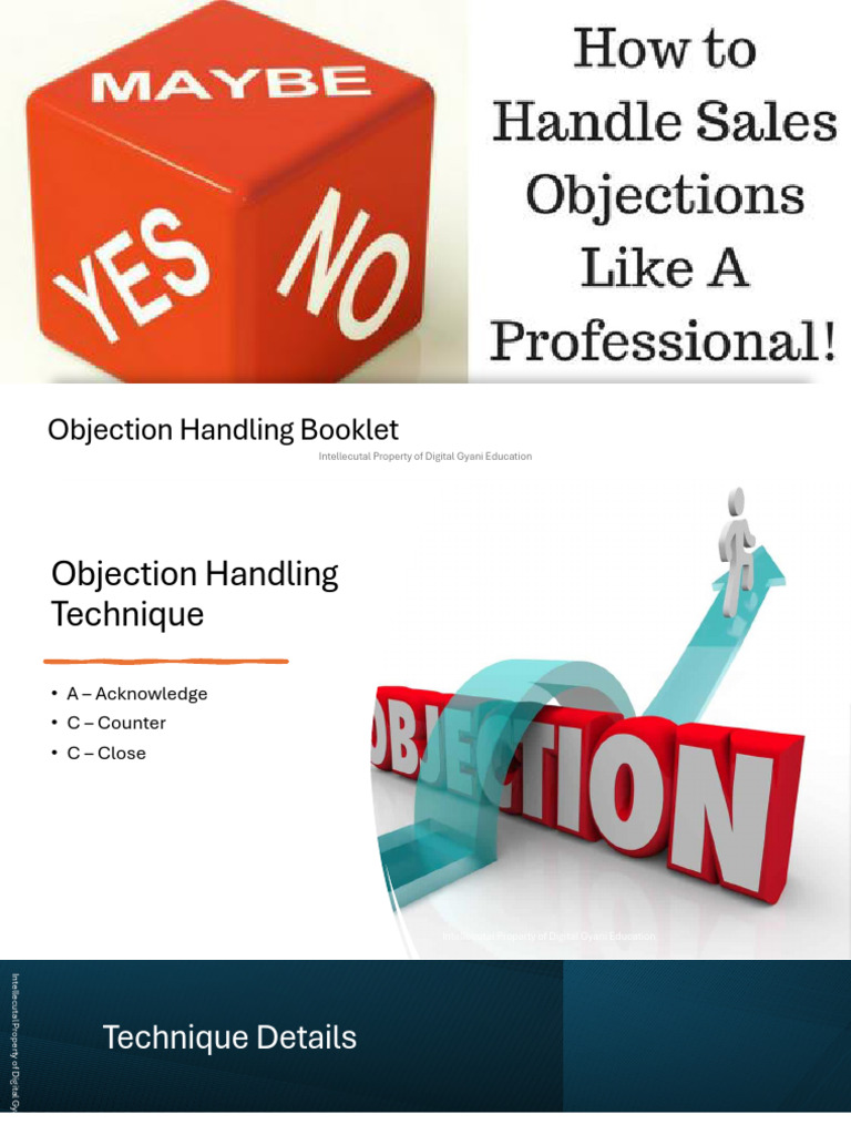 Effective Objection Handling Techniques | PDF | Business | Private Sector