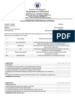 Immersion Evaluation Form