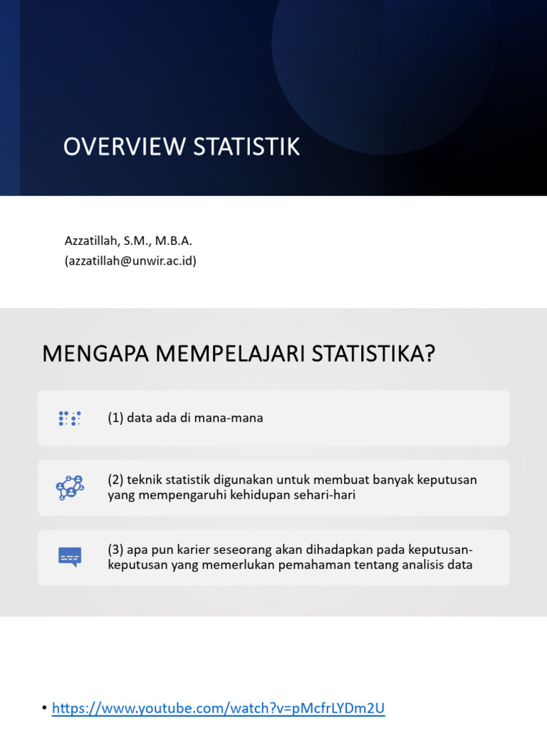 Memahami Statistik: Jenis dan Variabel | PDF