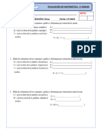 Examen de Mate 5to Unidad II